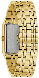 Bulova 97D120SJ Quadra Gold-Tone Diamond Champagne Dial Women's Watch