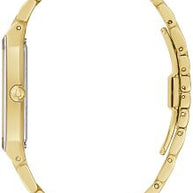 Bulova 97D120SJ Quadra Gold-Tone Diamond Champagne Dial Women's Watch