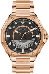 Bulova 97D129 Marine Star Diamond Gold-Tone Stainless Steel Men's Watch