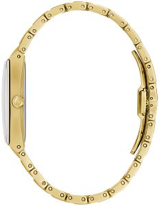 Bulova 97D132 Marc Anthony Quadra Black Dial Gold-Tone Diamond Men's Watch