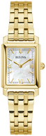 97L177 Bulova Classic Japanese Quartz White Dial Gold-Tone Stainless Steel Women's Watch