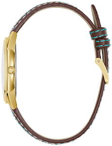 97L203 Bulova Classic Quartz Silver-White Dial Rose Gold-Tone Ladies Leather Watch