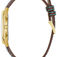 97L203 Bulova Classic Quartz Silver-White Dial Rose Gold-Tone Ladies Leather Watch