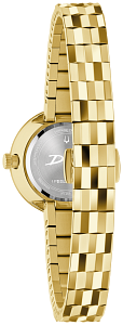 97L205 Bulova Classic Quartz Champagne Dial Gold-Tone Ladies Leather Watch
