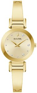 Bulova 97P164 Marc Anthony Modern Champagne Dial Gold-Tone Bangle Women's Watch