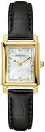 Bulova 97P166 Classic Diamond Mother-of-Pearl Dial Gold-Tone Stainless Steel Women's Watch