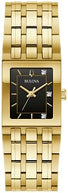 Bulova 97P167 Marc Anthony Quadra Black Dial Gold-Tone Diamond Women's Watch