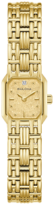 97P184 Bulova Classic Quartz Diamond Accent Champagne Dial Gold-Tone Ladies Watch