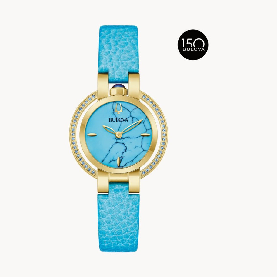 Bulova 97R104 Rubaiyat Women's Diamond & Blue Topaz Watch