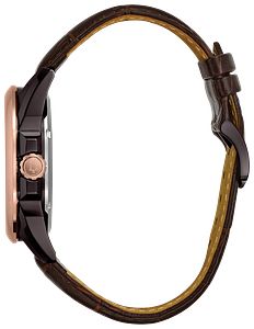Bulova 98A165 Sutton Automatic Skeleton Brown Dial Rose Gold-Tone Men's Watch