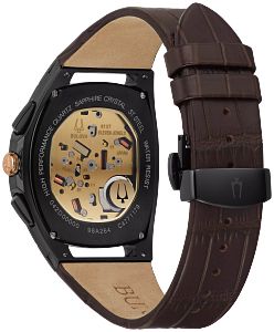 Bulova 98A264 CURV Chronograph Black Ion-Plated Stainless Steel Men's Watch