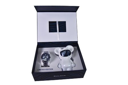 Bulova 98A329 Lunar Pilot Chronograph x Rosinhole Blue Dial Stainless Steel Limited Edition Men's Watch