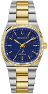 98A337 Bulova Futuro Modern Quartz Blue Dial Rose Gold-Tone Men's Watch