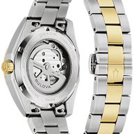 98A338 Bulova Futuro Modern Quartz Chronograph Black Dial Rose Gold-Tone Men's Watch