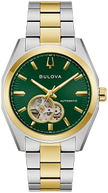 98A338 Bulova Futuro Modern Quartz Chronograph Black Dial Rose Gold-Tone Men's Watch