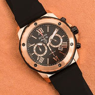 Bulova 98B104 Marine Star Chronograph Black Dial Rose Gold-Tone Men's Watch