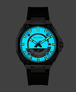 Bulova 98B457 Series X Precisionist White Dial Gray Stainless Steel & Black Rubber Men's Watch