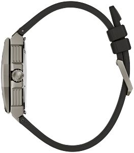 Bulova 98B457 Series X Precisionist White Dial Gray Stainless Steel & Black Rubber Men's Watch