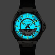 Bulova 98B457 Series X Precisionist White Dial Gray Stainless Steel & Black Rubber Men's Watch