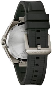 Bulova 98B457 Series X Precisionist White Dial Gray Stainless Steel & Black Rubber Men's Watch