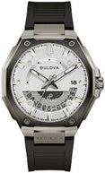 Bulova 98B457 Series X Precisionist White Dial Gray Stainless Steel & Black Rubber Men's Watch
