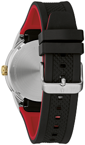 98C146 Bulova Classic Japanese Quartz Day-Date Black Dial Two-Tone Stainless Steel Men's Watch