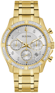 98E113 Bulova Futuro Quartz Diamond Accent Black Dial Rose Gold-Tone Men's Watch