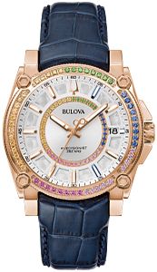 Bulova 98J126 Marc Anthony ICON Precisionist Rose Gold-Tone Rainbow Sapphire Men's Watch