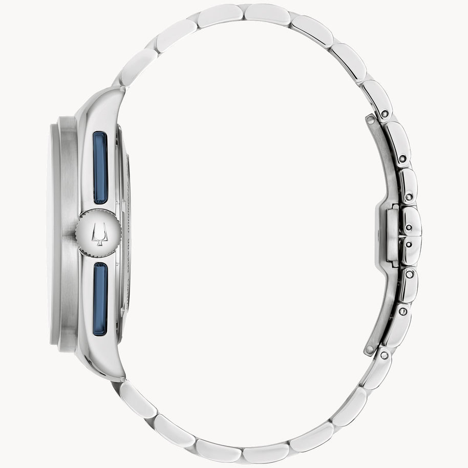 98K112 Bulova Men's Lunar Pilot Silver Dial Watch