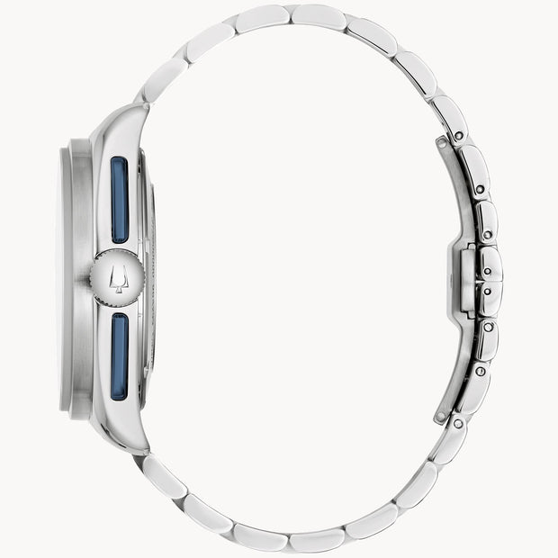 98K112 Bulova Men's Lunar Pilot Silver Dial Watch