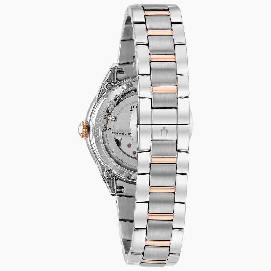 Bulova 98P170 Classics Automatic MOP Diamond Dial Ladies Watch