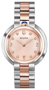 Bulova 98P174 Rubaiyat Diamond Rose Dial Two-Tone Women's Watch