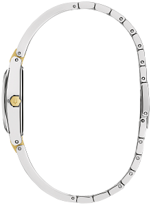 98P218 Bulova Classic Quartz Diamond Accent Mother of Pearl Dial Two-Tone Ladies Watch