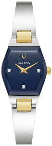 98P218 Bulova Classic Quartz Diamond Accent Mother of Pearl Dial Two-Tone Ladies Watch