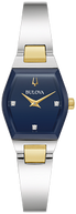 98P218 Bulova Classic Quartz Diamond Accent Mother of Pearl Dial Two-Tone Ladies Watch