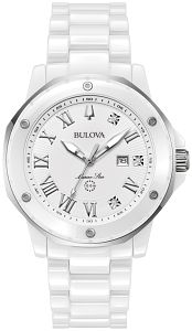 Bulova 98P222 Marc Anthony Marine Star White Ceramic Diamond Women's Watch