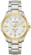 98P227 Bulova Classic Diamond Accent White Dial with Diamonds Stainless Steel Women's Watch