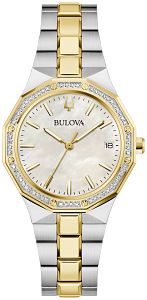 Bulova 98R299 Sutton Diamond Mother-of-Pearl Dial Two-Tone Women's Watch