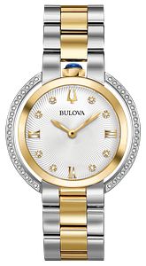 Bulova 98R246 Rubaiyat Two-Tone Diamond Silver-White Dial Women's Watch