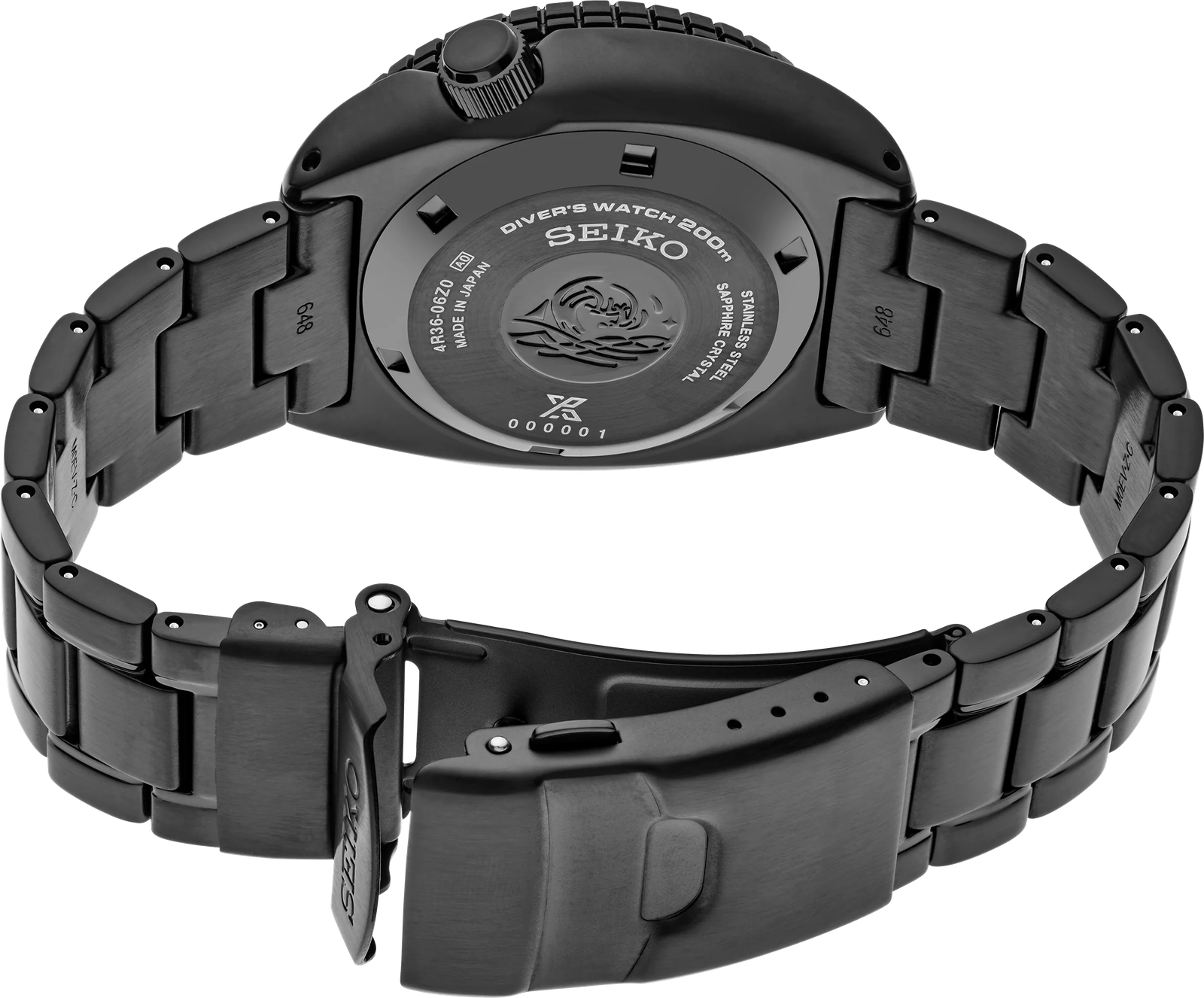 Seiko SRPK43 Prospex King Turtle Automatic Black Dial Men's Watch