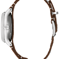 96A282 Bulova A-11 Hack Blue Dial Brown Automatic Men's Watch