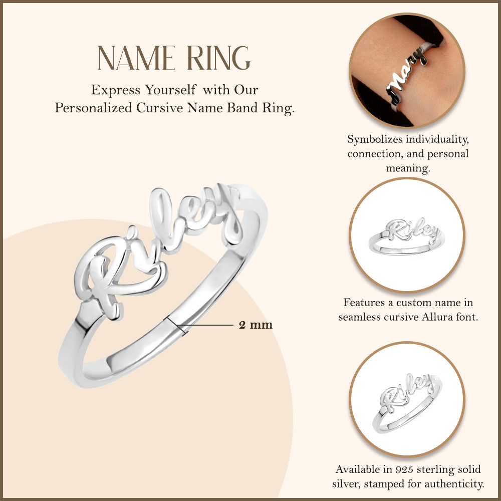 Silver Name Ring