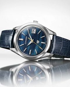 Citizen The CITIZEN AQ4100-22L Eco-Drive Super Titanium™ Blue Washi Dial Men's Watch