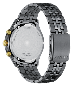 AT2576-68E Citizen Eco-Drive Quartz Chronograph Black Dial Stainless Steel Men's Watch