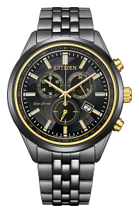 AT2576-68E Citizen Eco-Drive Quartz Chronograph Black Dial Stainless Steel Men's Watch