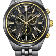 AT2576-68E Citizen Eco-Drive Quartz Chronograph Black Dial Stainless Steel Men's Watch