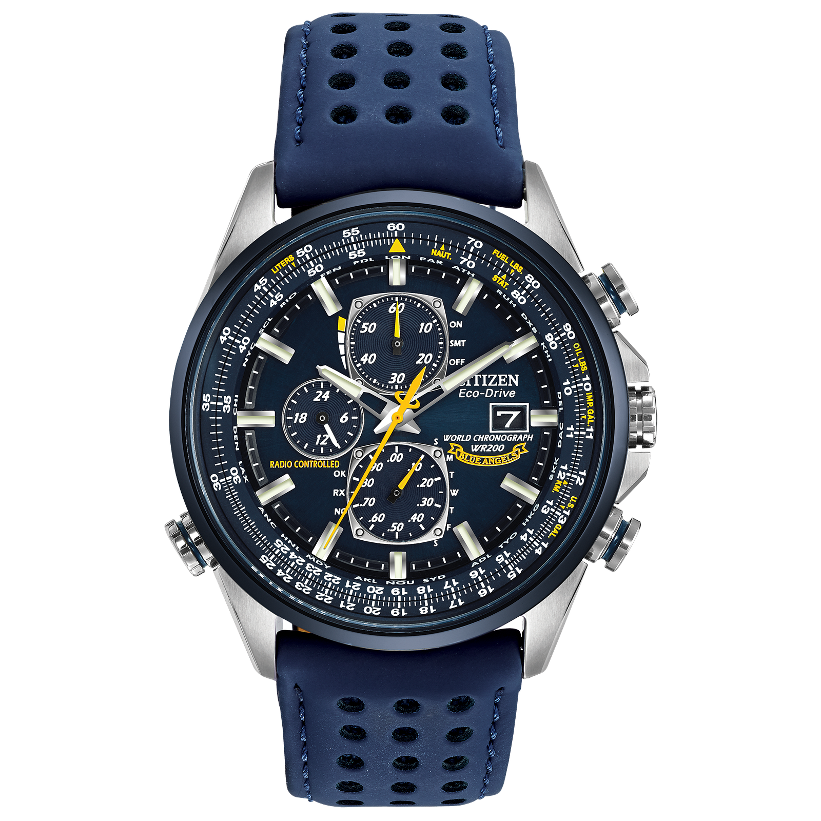 AT8020-03L Citizen Eco Drive Blue Angels World Chronograph Men's Watch