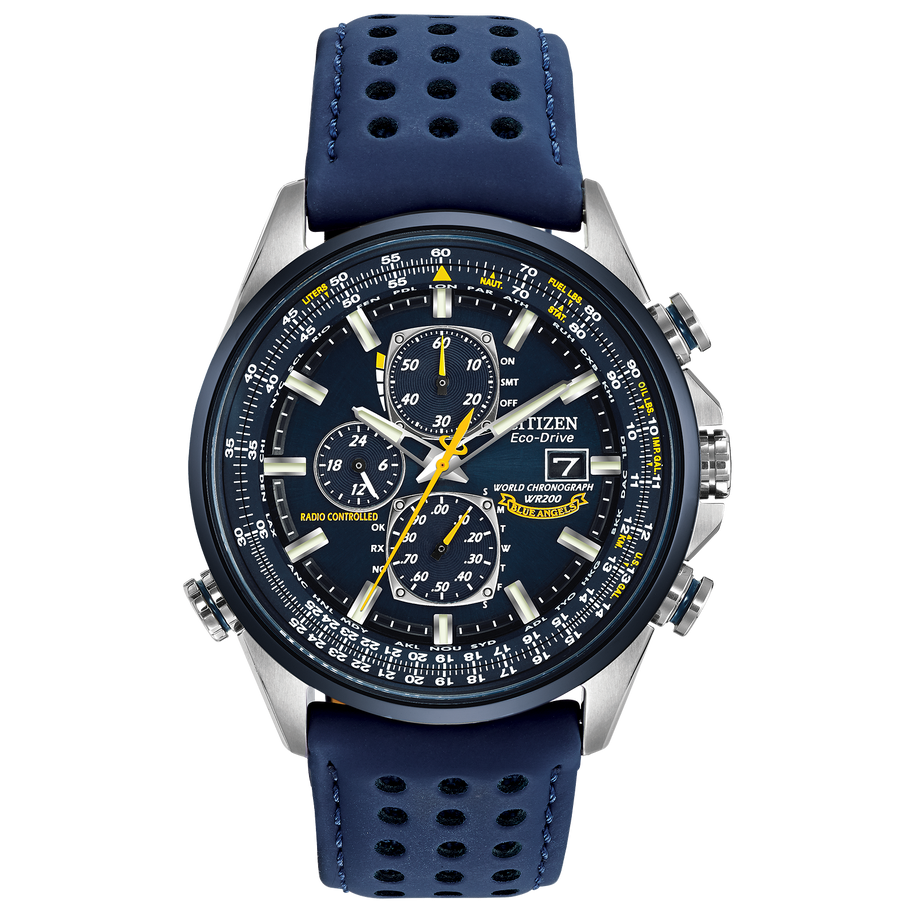 AT8020-03L Citizen Eco Drive Blue Angels World Chronograph Men's Watch