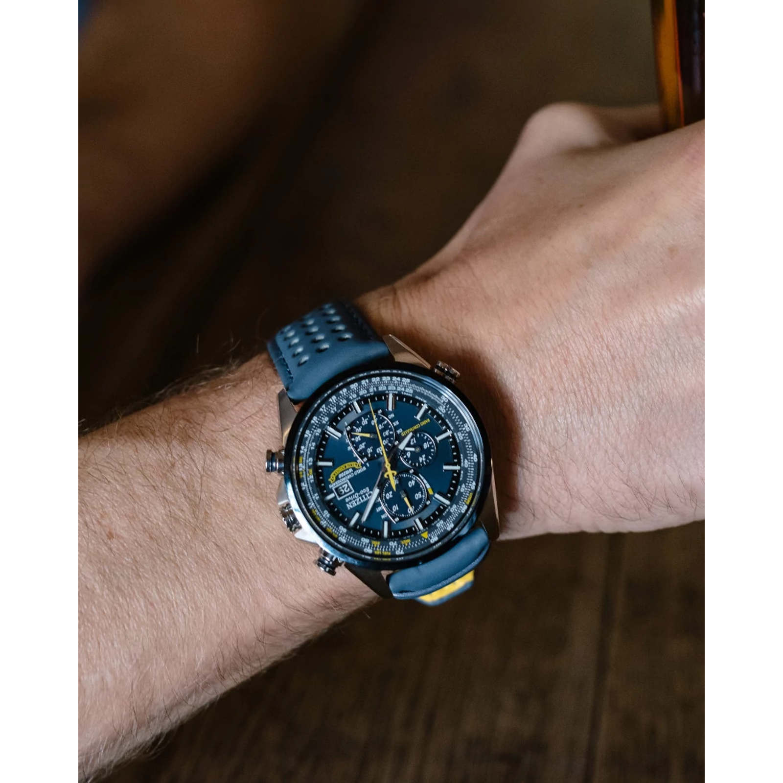 AT8020-03L Citizen Eco Drive Blue Angels World Chronograph Men's Watch
