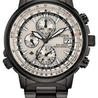Citizen Promaster Navihawk A-T AT8304-57A Eco-Drive Atomic Timekeeping Silver Dial Pilot Chronograph Men's Watch